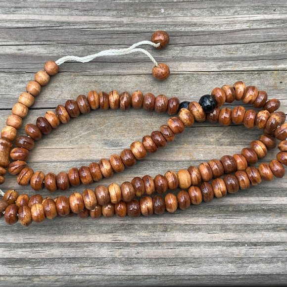Handmade Pray Beads Brown Real Wood Muslim Namaz S - Picture 5 of 9